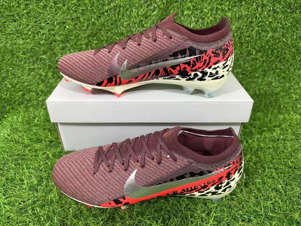 Men's Nike Air Zoom Mercurial Vapor 16 Elite FG Football Boots - Maroon/Fiery Red/Muted Ivory