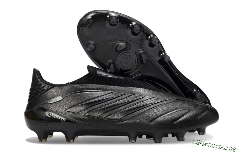 Men's Adidas Copa Pure 4 Elite Laceless FG Football Boots - Black/Midnight Black/Stealth Black 2