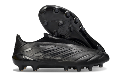 Men's Adidas Copa Pure 4 Elite Laceless FG Football Boots - Black/Midnight Black/Stealth Black
