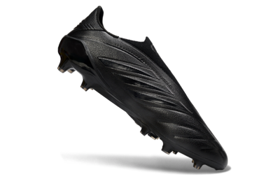 Men's Adidas Copa Pure 4 Elite Laceless FG Football Boots - Black/Midnight Black/Stealth Black