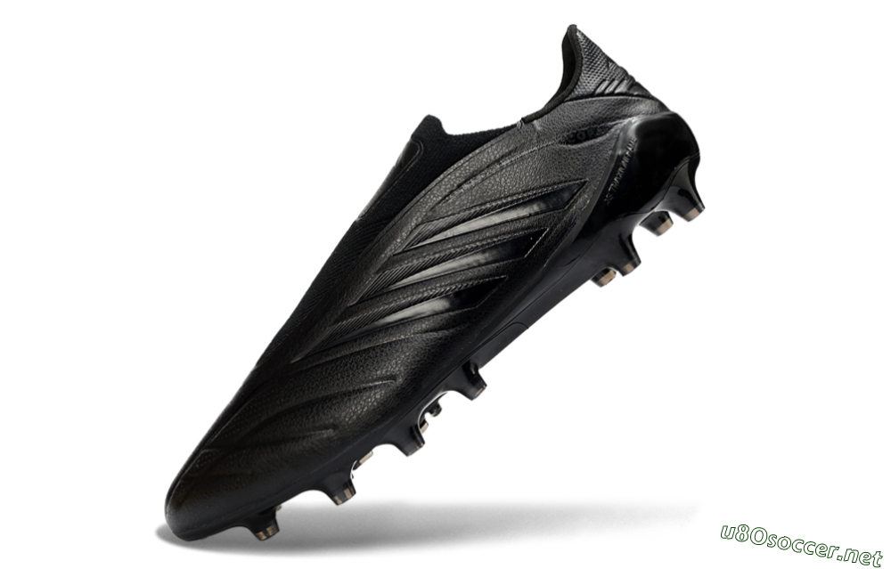 Men's Adidas Copa Pure 4 Elite Laceless FG Football Boots - Black/Midnight Black/Stealth Black 5