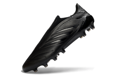 Men's Adidas Copa Pure 4 Elite Laceless FG Football Boots - Black/Midnight Black/Stealth Black