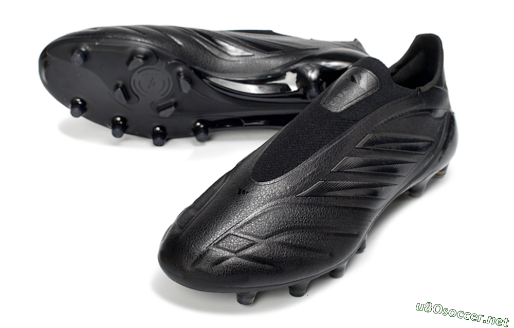 Men's Adidas Copa Pure 4 Elite Laceless FG Football Boots - Black/Midnight Black/Stealth Black 3