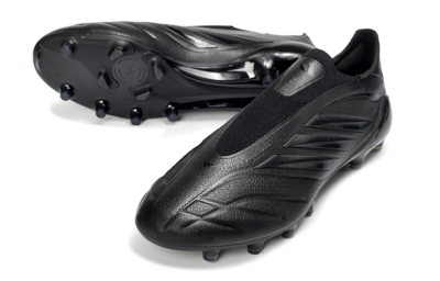 Men's Adidas Copa Pure 4 Elite Laceless FG Football Boots - Black/Midnight Black/Stealth Black