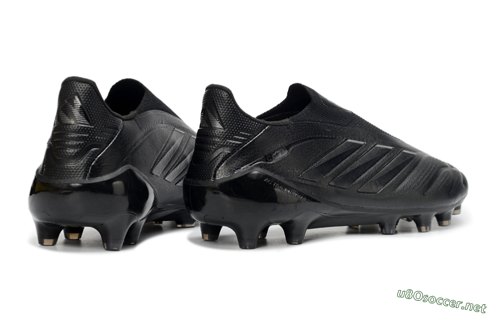 Men's Adidas Copa Pure 4 Elite Laceless FG Football Boots - Black/Midnight Black/Stealth Black 6