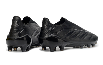 Men's Adidas Copa Pure 4 Elite Laceless FG Football Boots - Black/Midnight Black/Stealth Black
