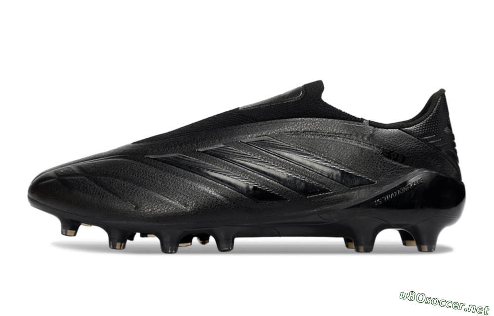 Men's Adidas Copa Pure 4 Elite Laceless FG Football Boots - Black/Midnight Black/Stealth Black 0