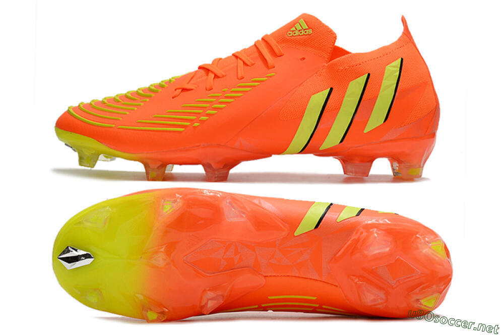 Men's Adidas Predator Edge.1 Low FG Football Boots - Orange/Yellow 1