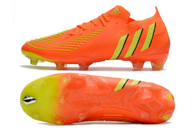 Men's Adidas Predator Edge.1 Low FG Football Boots - Orange/Yellow