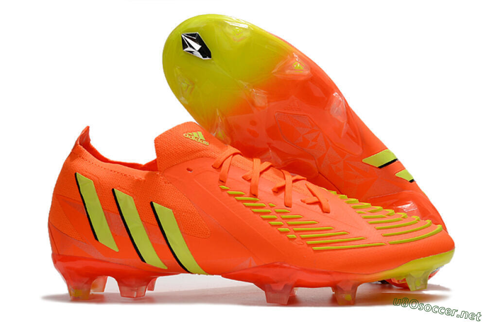 Men's Adidas Predator Edge.1 Low FG Football Boots - Orange/Yellow 2
