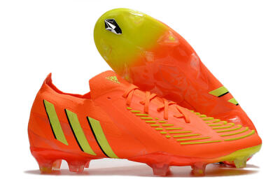 Men's Adidas Predator Edge.1 Low FG Football Boots - Orange/Yellow