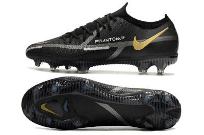 Men's Nike Phantom GT 2 FG Football Boots - Black/Silver/Gold
