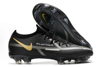 Men's Nike Phantom GT 2 FG Football Boots - Black/Silver/Gold