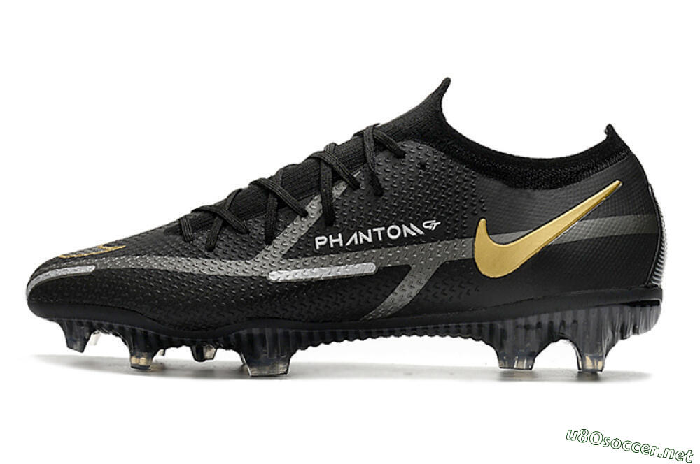 Men's Nike Phantom GT 2 FG Football Boots - Black/Silver/Gold 0
