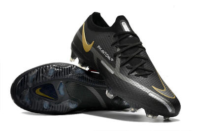 Men's Nike Phantom GT 2 FG Football Boots - Black/Silver/Gold