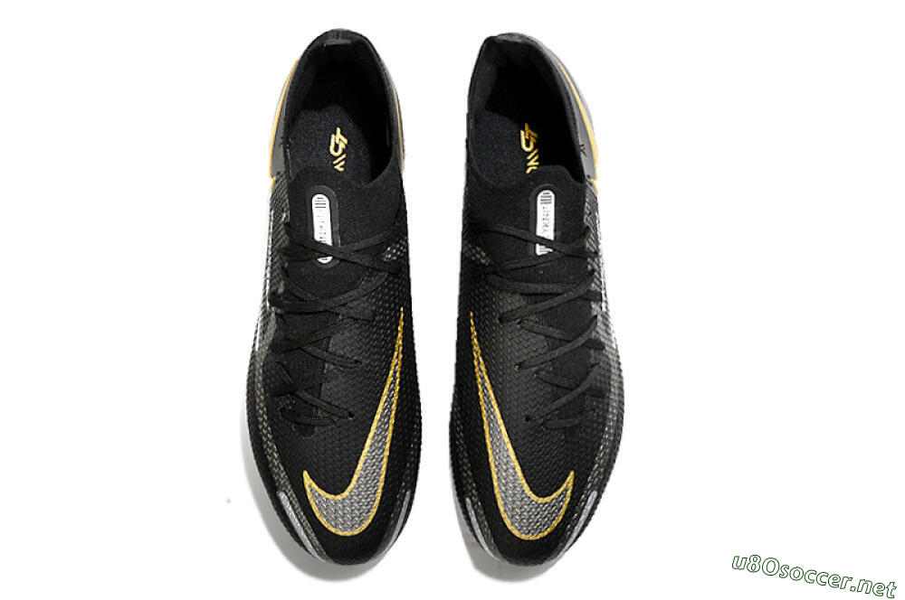 Men's Nike Phantom GT 2 FG Football Boots - Black/Silver/Gold 4