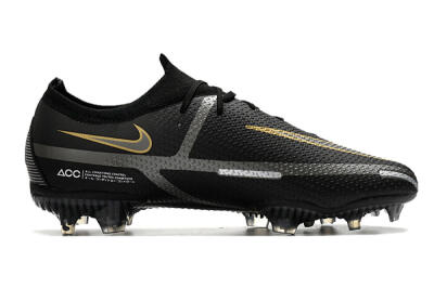 Men's Nike Phantom GT 2 FG Football Boots - Black/Silver/Gold