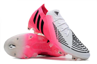 Men's Adidas Predator Edge.1 Low FG Football Boots - White/Pink