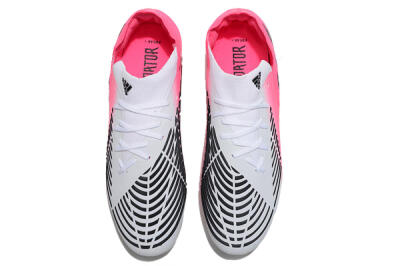 Men's Adidas Predator Edge.1 Low FG Football Boots - White/Pink