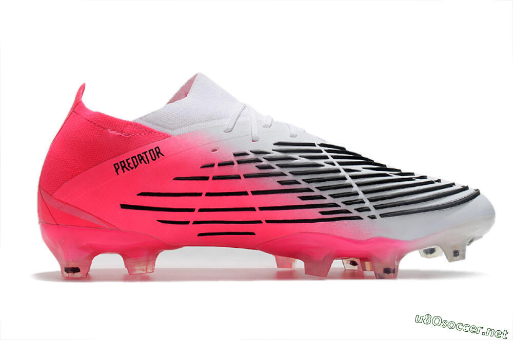 Men's Adidas Predator Edge.1 Low FG Football Boots - White/Pink 7