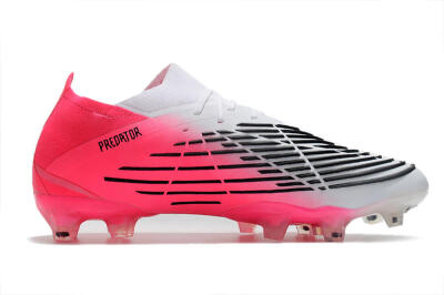 Men's Adidas Predator Edge.1 Low FG Football Boots - White/Pink