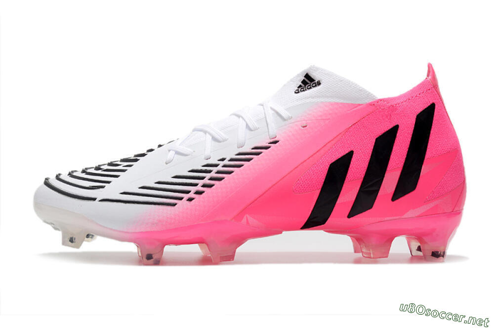 Men's Adidas Predator Edge.1 FG Football Boots - White/Pink 0