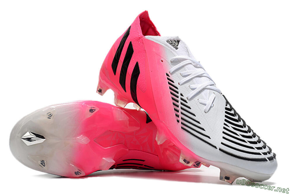 Men's Adidas Predator Edge.1 FG Football Boots - White/Pink 3