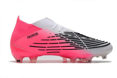 Men's Adidas Predator Edge.1 FG Football Boots - White/Pink