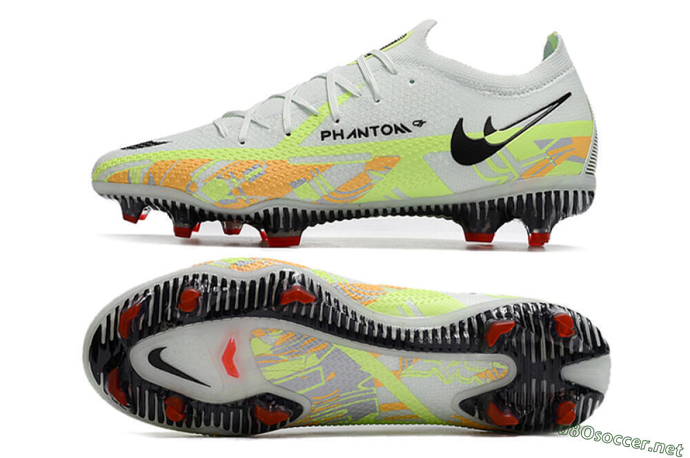 Men's Nike Phantom GT 2 Elite FG Football Boots - White/Green 1
