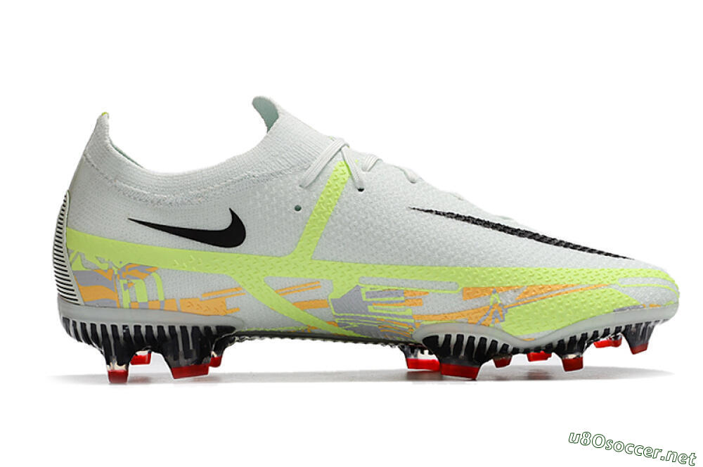 Men's Nike Phantom GT 2 Elite FG Football Boots - White/Green 6