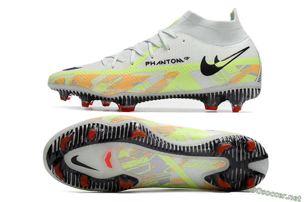 Men's Nike Phantom GT 2 DF Elite FG Football Boots - White/Green 1