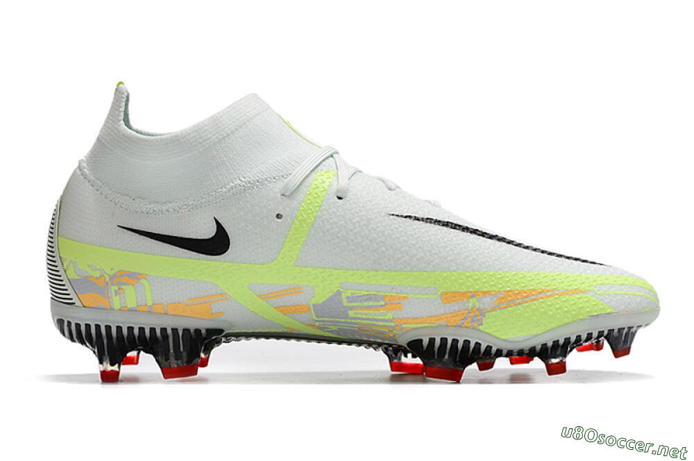 Men's Nike Phantom GT 2 DF Elite FG Football Boots - White/Green 5