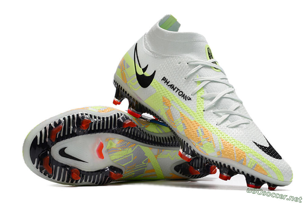 Men's Nike Phantom GT 2 DF Elite FG Football Boots - White/Green 3