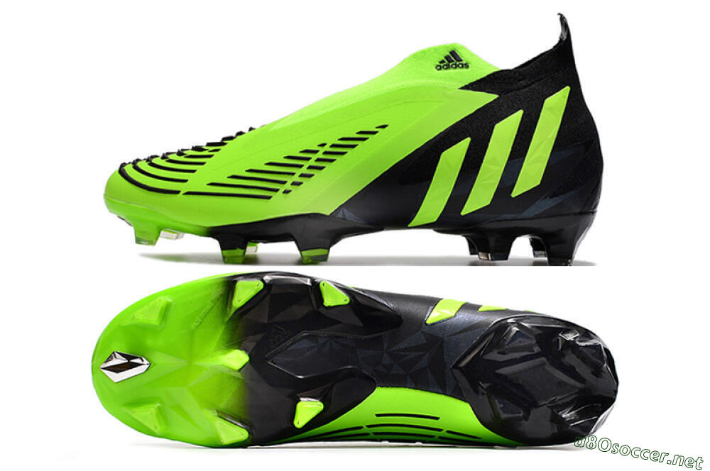 Men's Adidas Predator Edge Geometric+ FG Football Boots - Green/Black 1
