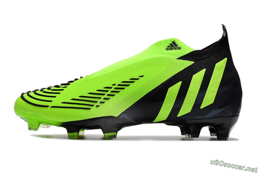 Men's Adidas Predator Edge Geometric+ FG Football Boots - Green/Black 0