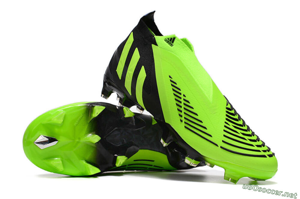 Men's Adidas Predator Edge Geometric+ FG Football Boots - Green/Black 3