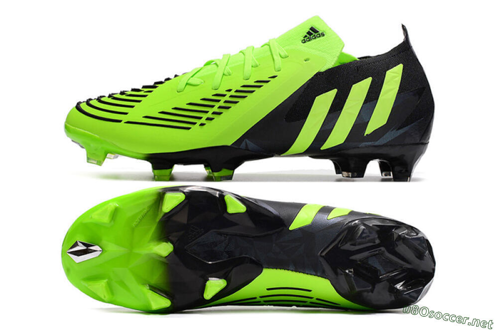Men's Adidas Predator Edge.1 Low FG Football Boots - Green/Black 1