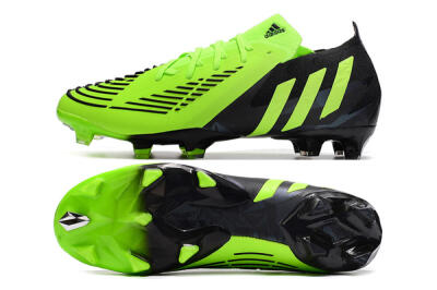 Men's Adidas Predator Edge.1 Low FG Football Boots - Green/Black