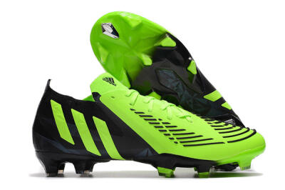 Men's Adidas Predator Edge.1 Low FG Football Boots - Green/Black