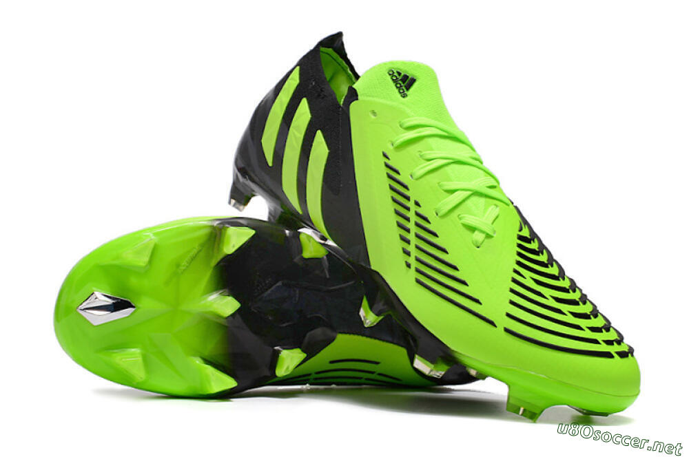 Men's Adidas Predator Edge.1 Low FG Football Boots - Green/Black 3