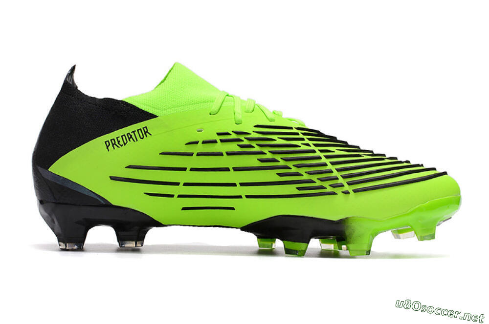Men's Adidas Predator Edge.1 Low FG Football Boots - Green/Black 4