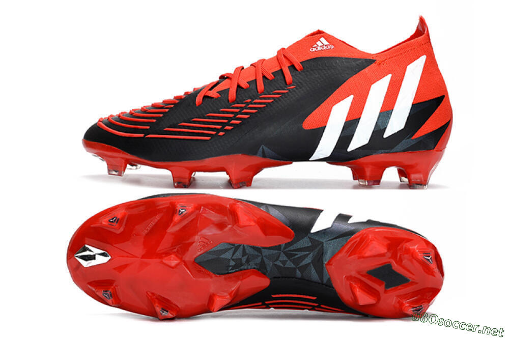 Men's Adidas Predator Edge Geometric.1 FG Football Boots - Red/Black/White 1