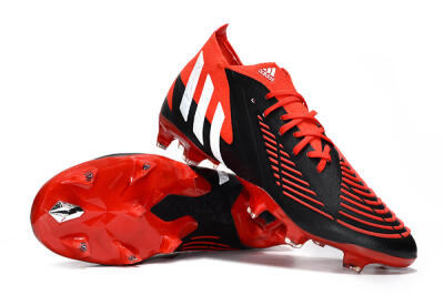 Men's Adidas Predator Edge Geometric.1 FG Football Boots - Red/Black/White
