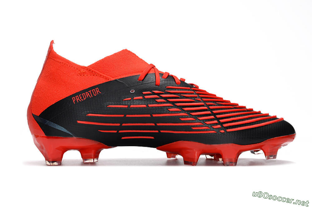 Men's Adidas Predator Edge Geometric.1 FG Football Boots - Red/Black/White 4