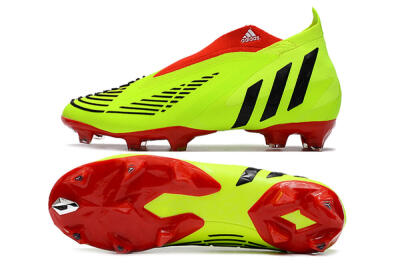 Men's Adidas Predator Edge Geometric+ FG Football Boots - Green/Red