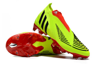 Men's Adidas Predator Edge Geometric+ FG Football Boots - Green/Red