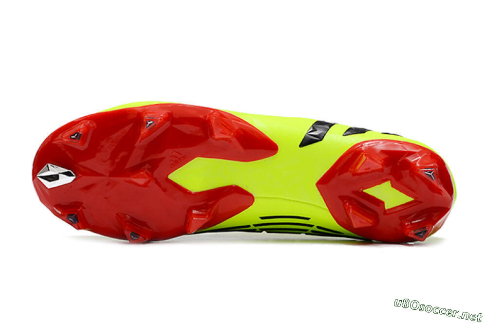 Men's Adidas Predator Edge Geometric+ FG Football Boots - Green/Red 7