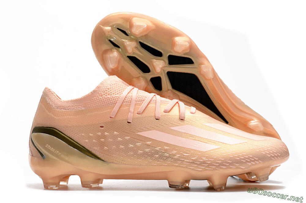 Men's Adidas X Speedportal.1 FG Football Boots - Beige/Black 2