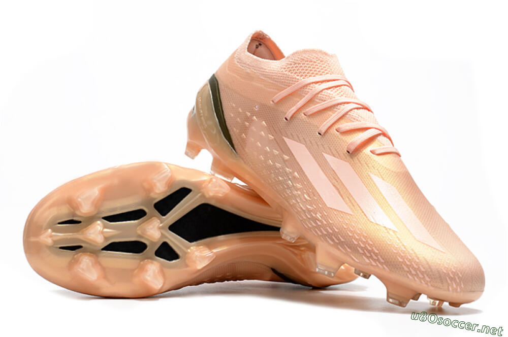 Men's Adidas X Speedportal.1 FG Football Boots - Beige/Black 3