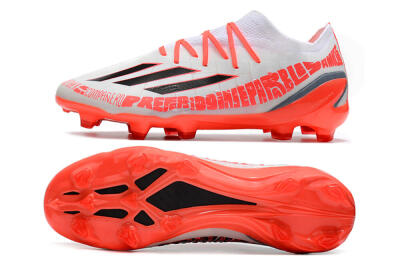 Men's Adidas X Speedportal.1 FG Football Boots - White/Orange